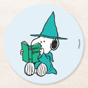 Dessous-de-verre Rond En Papier Peanuts Snoopy Potions Magiques Halloween