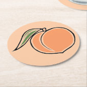 Dessous-de-verre Rond En Papier Pêche (Incliné)