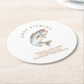 Dessous-de-verre Rond En Papier Pêche terminée (Incliné)