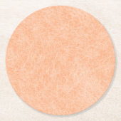 Dessous-de-verre Rond En Papier Pêcher Fuzz Faux Cuir (Devant)