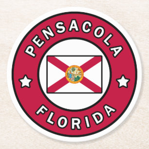 Dessous-de-verre Rond En Papier Pensacola Floride
