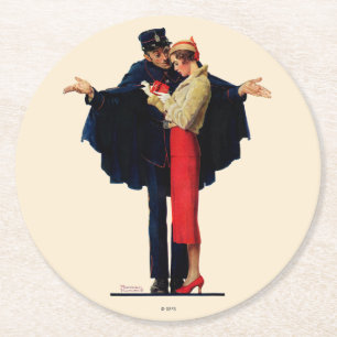 Dessous-de-verre Rond En Papier Perdu à Paris