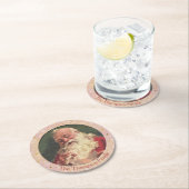 Dessous-de-verre Rond En Papier Père Noël d'antan - Personnalisé (En situation)