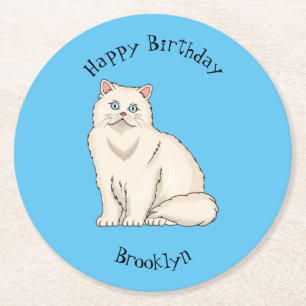 Dessous-de-verre Rond En Papier Persian cat