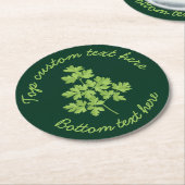 Dessous-de-verre Rond En Papier Persil (Incliné)