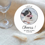 Dessous-de-verre Rond En Papier Personnalisé Animal Photo Cute Chien Chat I Do Too<br><div class="desc">Personnalisé Animal Photo Cute Chien Chat I Do Too Mariage Dessous de verre papier rond</div>