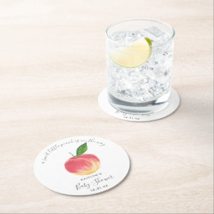 Dessous-de-verre Rond En Papier Petit Baby shower doux