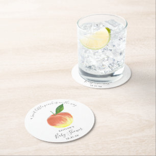 Dessous-de-verre Rond En Papier Petit Baby shower doux