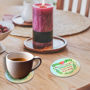 DESSOUS-DE-VERRE ROND EN PAPIER PEUT-ÊTRE QUE LA PAIX SOIT VOTRE CADEAU À NOËL