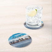 Dessous-de-verre Rond En Papier Philadelphia Skyline (En situation)