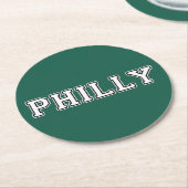 Dessous-de-verre Rond En Papier Philadelphie Pennsylvanie (Incliné)
