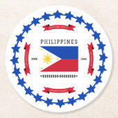 Dessous-de-verre Rond En Papier Philippines (Devant)