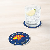 Dessous-de-verre Rond En Papier Phoenix Arizona (En situation)