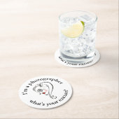 Dessous-de-verre Rond En Papier Photographe féminine (En situation)