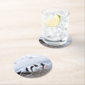Dessous-de-verre Rond En Papier Pingouins en Antarctique (En situation)