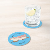 Dessous-de-verre Rond En Papier Pink fairy armadillo (En situation)