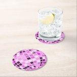Dessous-de-verre Rond En Papier Pink Lilac Purple Rétro Moderne Disco Ball<br><div class="desc">Danse,  danse ! Conception de mirrorball disco à feuillage persistant pour chaque reine dansante. Disco ball illustration décor intérieur esthétique rose,  produits de fête et cadeaux.</div>