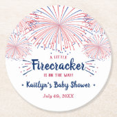 Dessous-de-verre Rond En Papier Pirate En Chemin ! 4 juillet bébé (Devant)