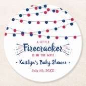 Dessous-de-verre Rond En Papier Pirate En Chemin ! 4 juillet bébé (Devant)