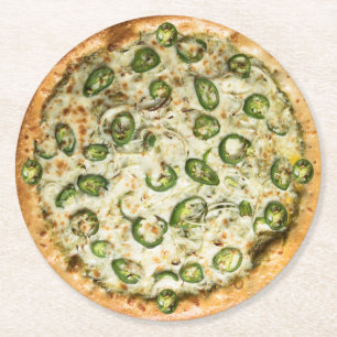 Dessous-de-verre Rond En Papier Pizza