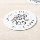 Dessous-de-verre Rond En Papier Pizza Gastronomique À Thème | Serviettes (Incliné)