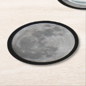Dessous-de-verre Rond En Papier Pleine lune Dessous de verre de grès (Incliné)