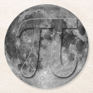 Dessous-de-verre Rond En Papier Pleine lune Pi Day Fun
