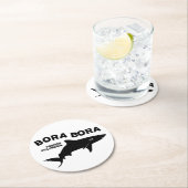 Dessous-de-verre Rond En Papier Plongée De Requin À Bora Bora (En situation)