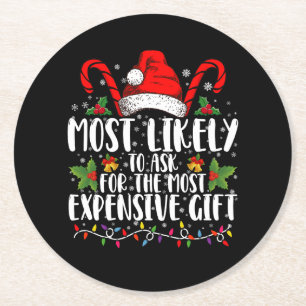 Dessous-de-verre Rond En Papier Plus susceptible de demander le cadeau le plus che