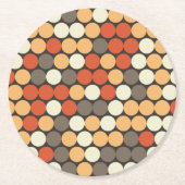 Dessous-de-verre Rond En Papier Points rétro (Devant)