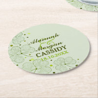 Pois irlandais Mariage shamrock Dessous de verre p