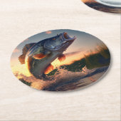 Dessous-de-verre Rond En Papier Poisson basse (Incliné)