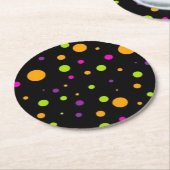 Dessous-de-verre Rond En Papier Polka dot (Incliné)