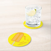 Dessous-de-verre Rond En Papier Popsicle fête d'anniversaire (En situation)