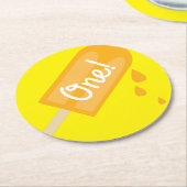 Dessous-de-verre Rond En Papier Popsicle fête d'anniversaire (Incliné)