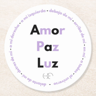 Dessous-de-verre Rond En Papier Porta vasos con Oración Celestial