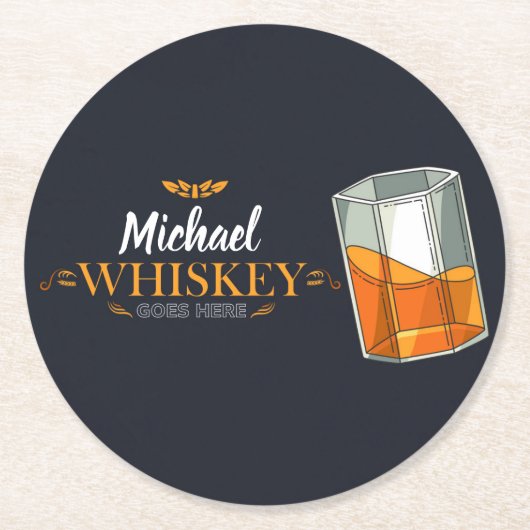 Dessous-de-verre Rond En Papier Posavasos de cartón (Devant)