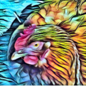 DESSOUS-DE-VERRE ROND EN PAPIER POULET