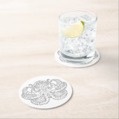 Dessous-de-verre Rond En Papier Poulpe modelé ethnique (En situation)