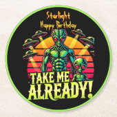 Dessous-de-verre Rond En Papier Prenez-Moi Déjà Vivid Rencontres Cosmiques Commenc (Devant)