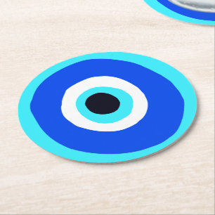 Dessous-de-verre Rond En Papier Protège-Oeil Du Mal De Charme Lucky Du Mal