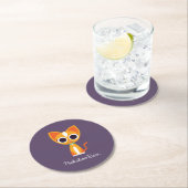 Dessous-de-verre Rond En Papier Purrl le chat (En situation)