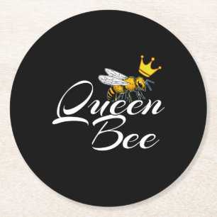 Dessous-de-verre Rond En Papier Queen Bee Cadeau Pour Femmes Cadeaux de gardie