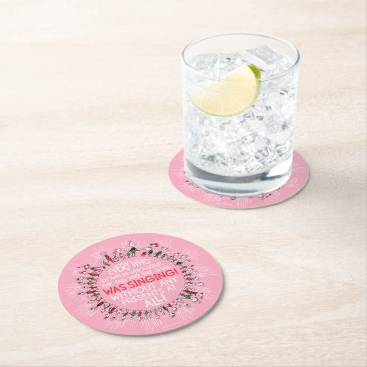 Dessous-de-verre Rond En Papier Qui descend à Who-Ville (En situation)