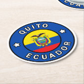 Dessous-de-verre Rond En Papier Quito Équateur (Incliné)