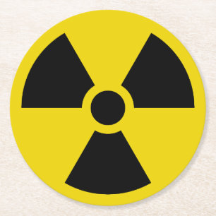 Dessous-de-verre Rond En Papier Radioactif