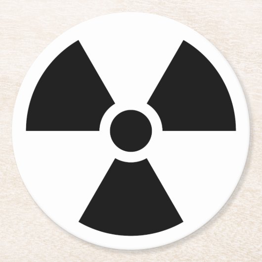 Dessous-de-verre Rond En Papier Radioactif (Devant)