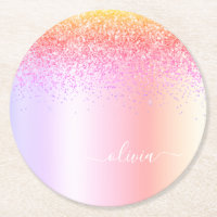 Rainbow Pastel Girly Parties scintillant Metal Nom