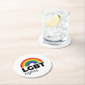 Dessous-de-verre Rond En Papier Rainbow Rights (En situation)