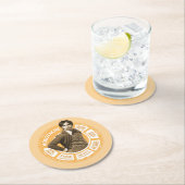 Dessous-de-verre Rond En Papier Rajesh Info Graphic (En situation)